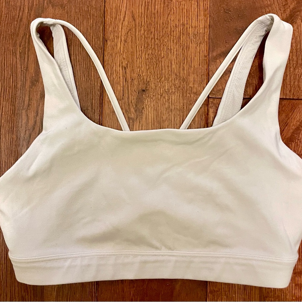 Athleta Cream Sports Bra